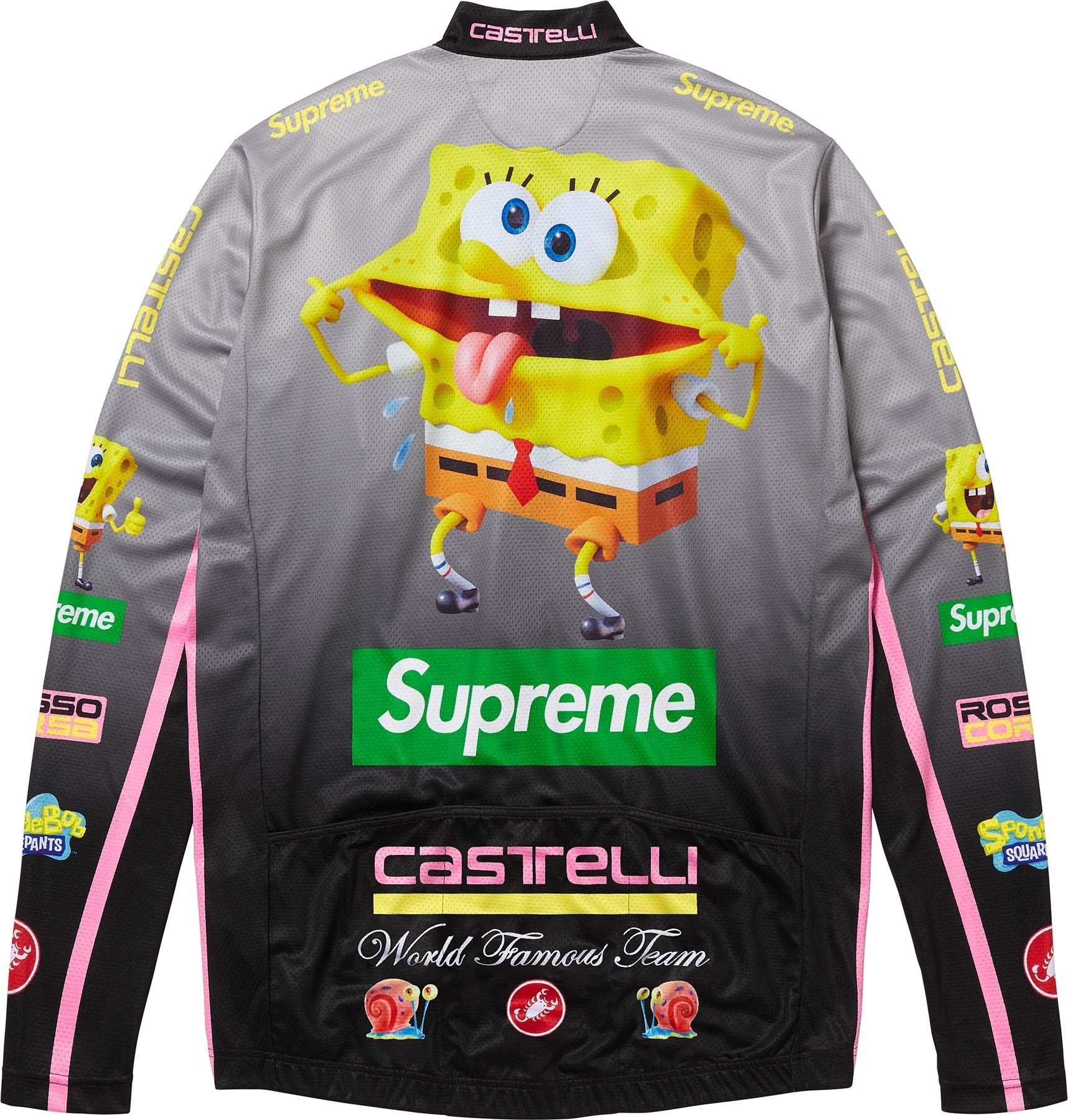 Supreme®/SpongeBob SquarePants Castelli® L/S Cycling Jersey view 3